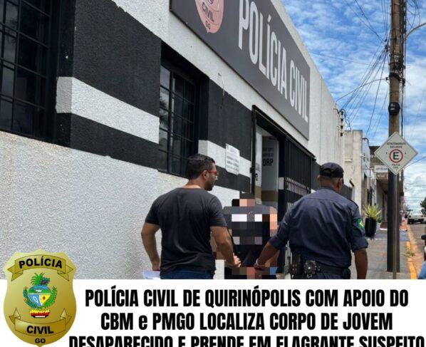Operação integrada localiza corpo de desaparecido e prende suspeito, em Quirinópolis