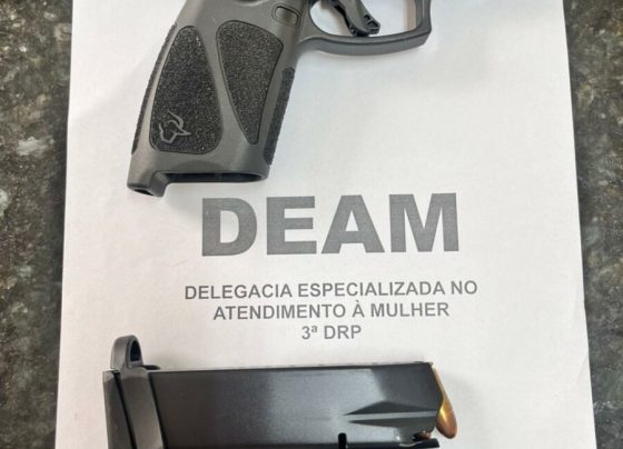 PCGO apreende arma de fogo usada por homem para intimidar mulher,
