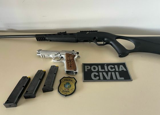 PCGO apreende armas de fogo em Mineiros durante investigação de ameaça