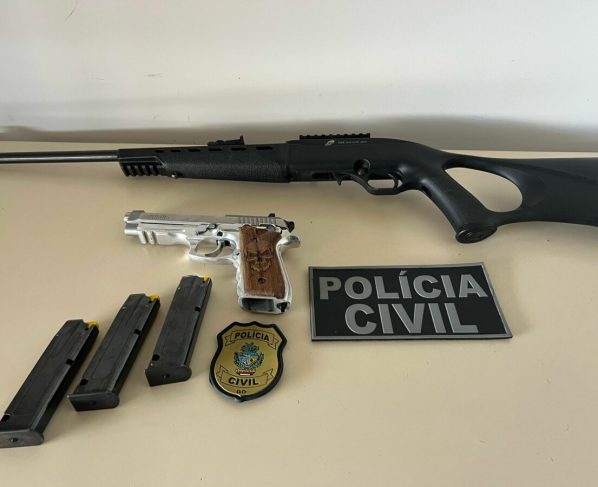 PCGO apreende armas de fogo em Mineiros durante investigação de ameaça