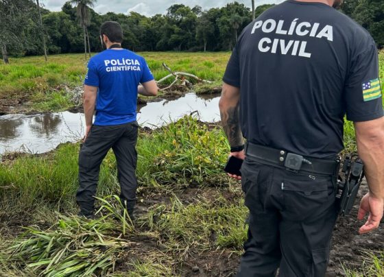 Operação Aqua: Polícia Civil investiga represamento ilegal de rio e desmatamento em Doverlândia