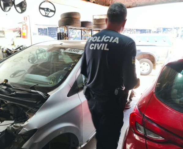 PCGO cumpre mandado de busca em loja suspeita de vender peças veiculares