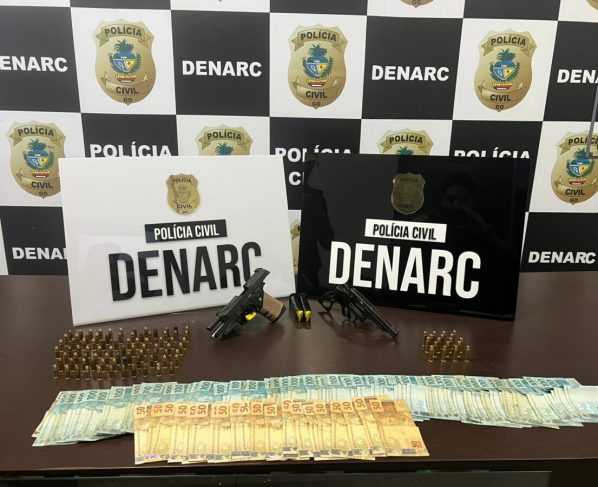 PCGO prende faccionado foragido por homicídios na Bahia em poder de armas de fogo, drogas e dinheiro