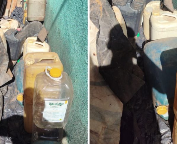 PCGO prende homem em flagrante por armazenar irregularmente 300 litros de óleo diesel