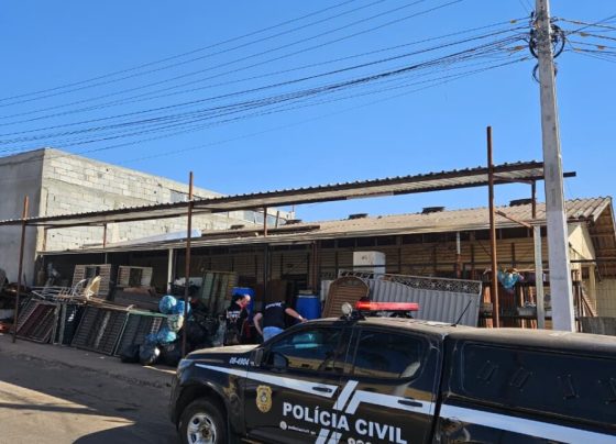 PCGO cumpre mandado de busca em ponto de receptação de cabos furtados em Caldas Novas