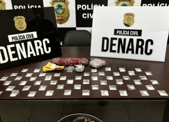 PCGO prende traficante em flagrante com diversas porções de drogas embaladas para a venda em Goiânia