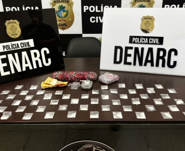 PCGO prende traficante em flagrante com diversas porções de drogas embaladas para a venda em Goiânia