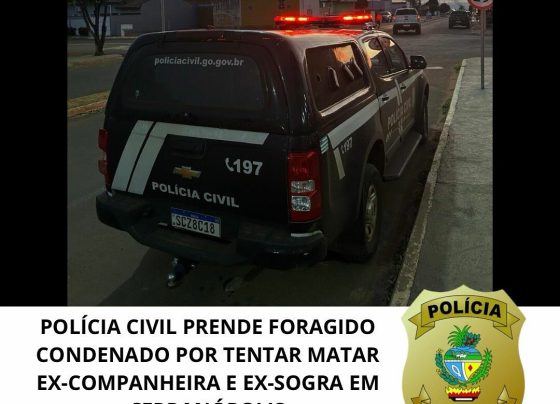 PCGO prende foragido condenado por tentar matar ex companheira e ex sogra em Serranópolis