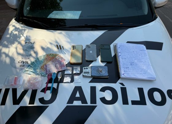 PCGO prende homem em flagrante por tráfico de drogas e posse irregular de munições em Santa Terezinha de Goiás
