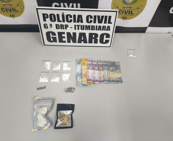 PCGO prende homem monitorado por tornozeleira eletrônica por tráfico de drogas em Itumbiara