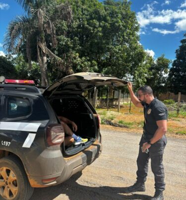 PCGO prende homem em flagrante por ameaça, perseguição e dano no contexto de violência doméstica, em Luziânia