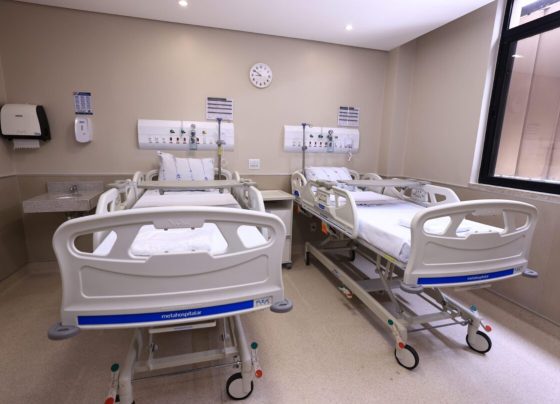 Sala de internação do novo HGG