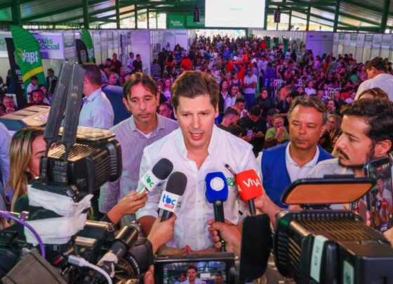 Daniel Vilela concede entrevista na abertura do Goiás Social em Anápolis
