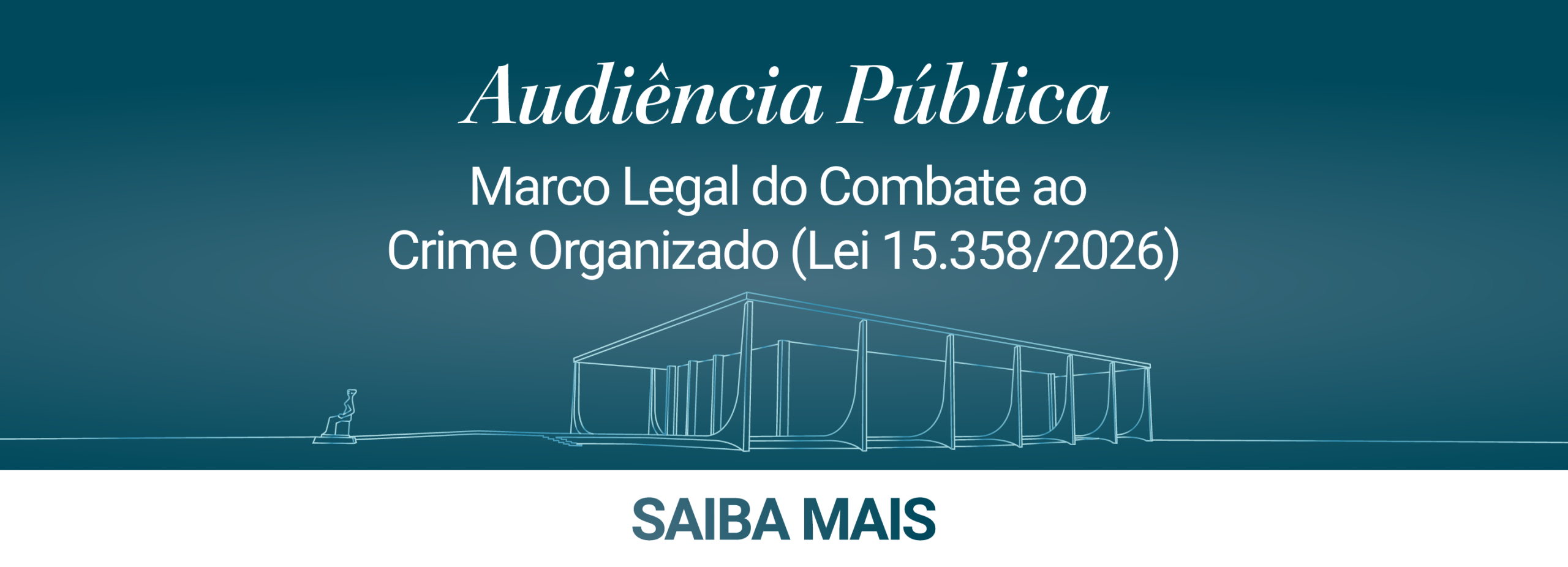 Banner na cor azul e o texto na cor branca