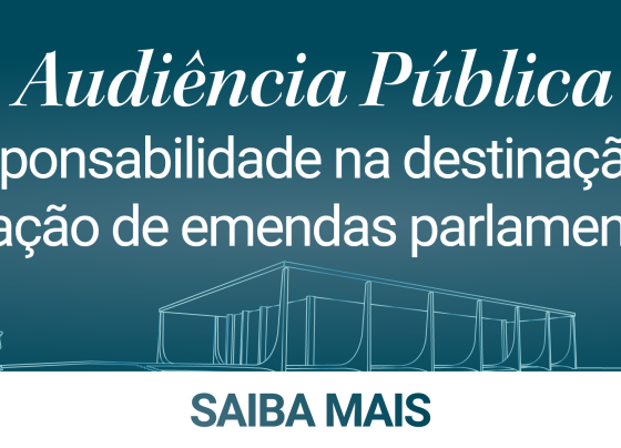 Banner da audiência pública