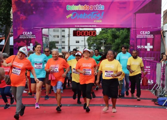 HGG lança 5ª edição da Corrida Colorindo a Vida Sem Diabetes no Cead - participantes da corrida em edições anteriores do evento